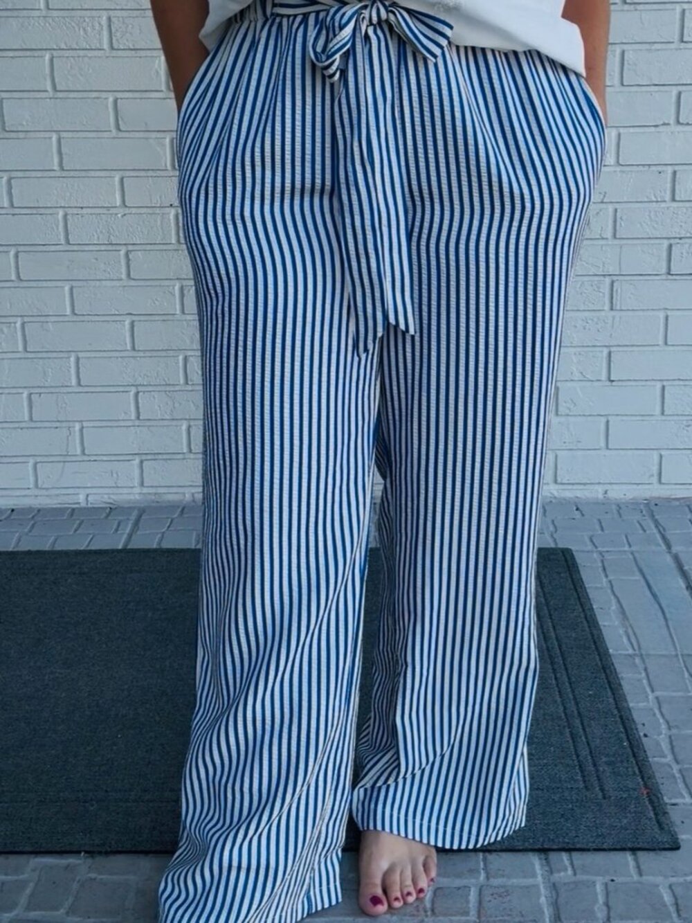 Striped Ruffle Pants - Picture 2 of 2